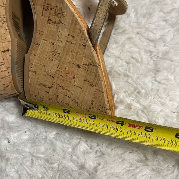 Chicos Elegant multi color Beaded cork wedge Sandals SZ9. - Picture 7 of 8